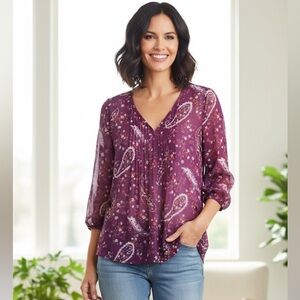 Paisley Print Top